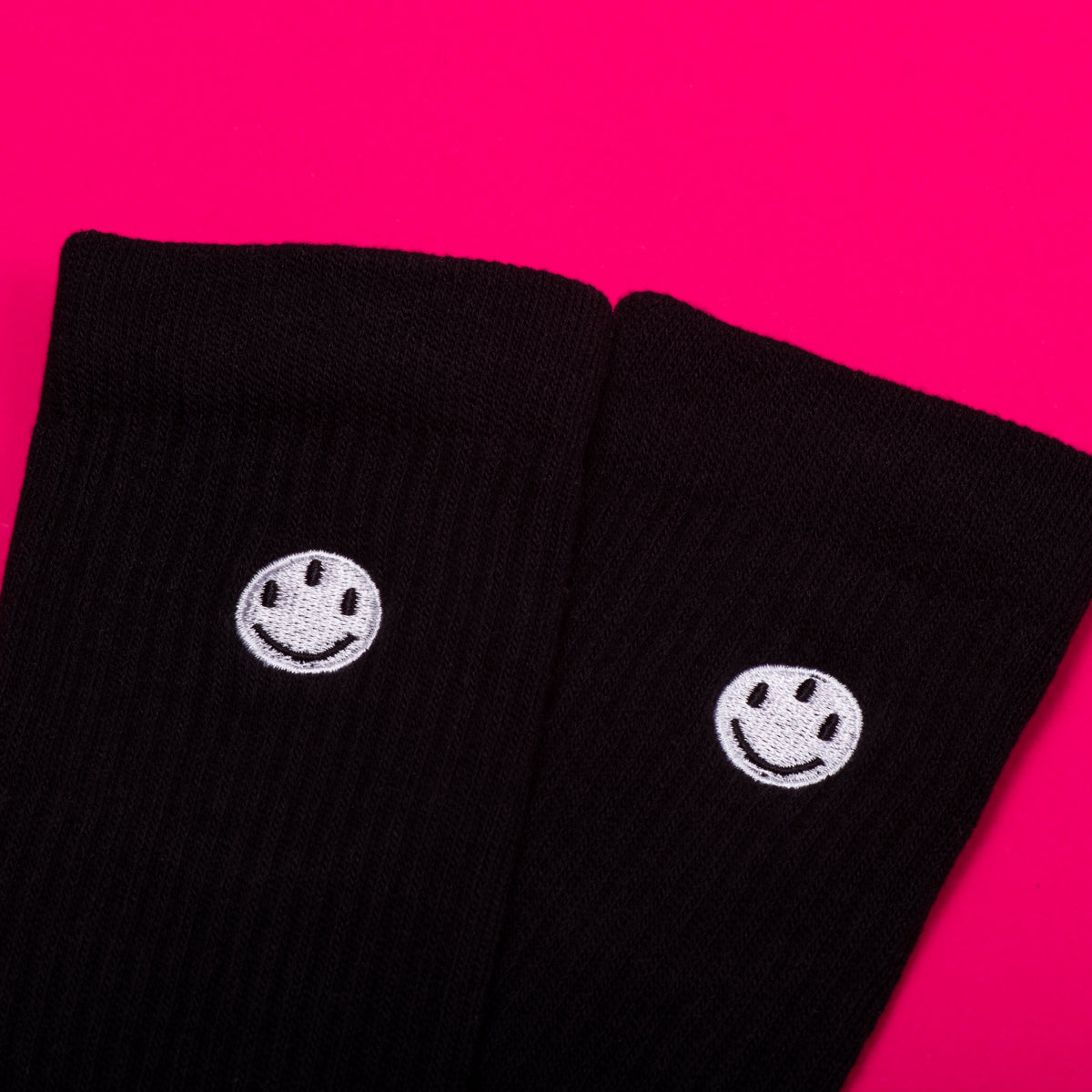 SMILEY SOCKS BLACK